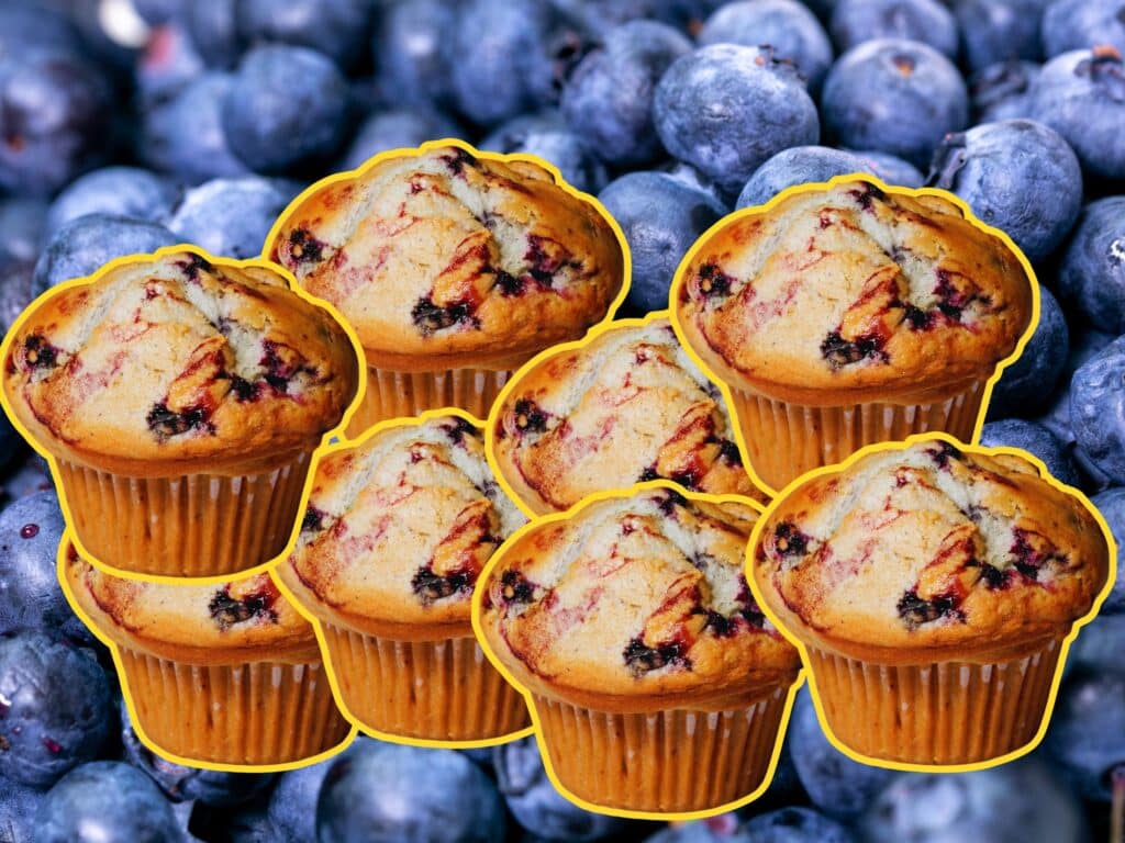 Minimag áfonyás muffin