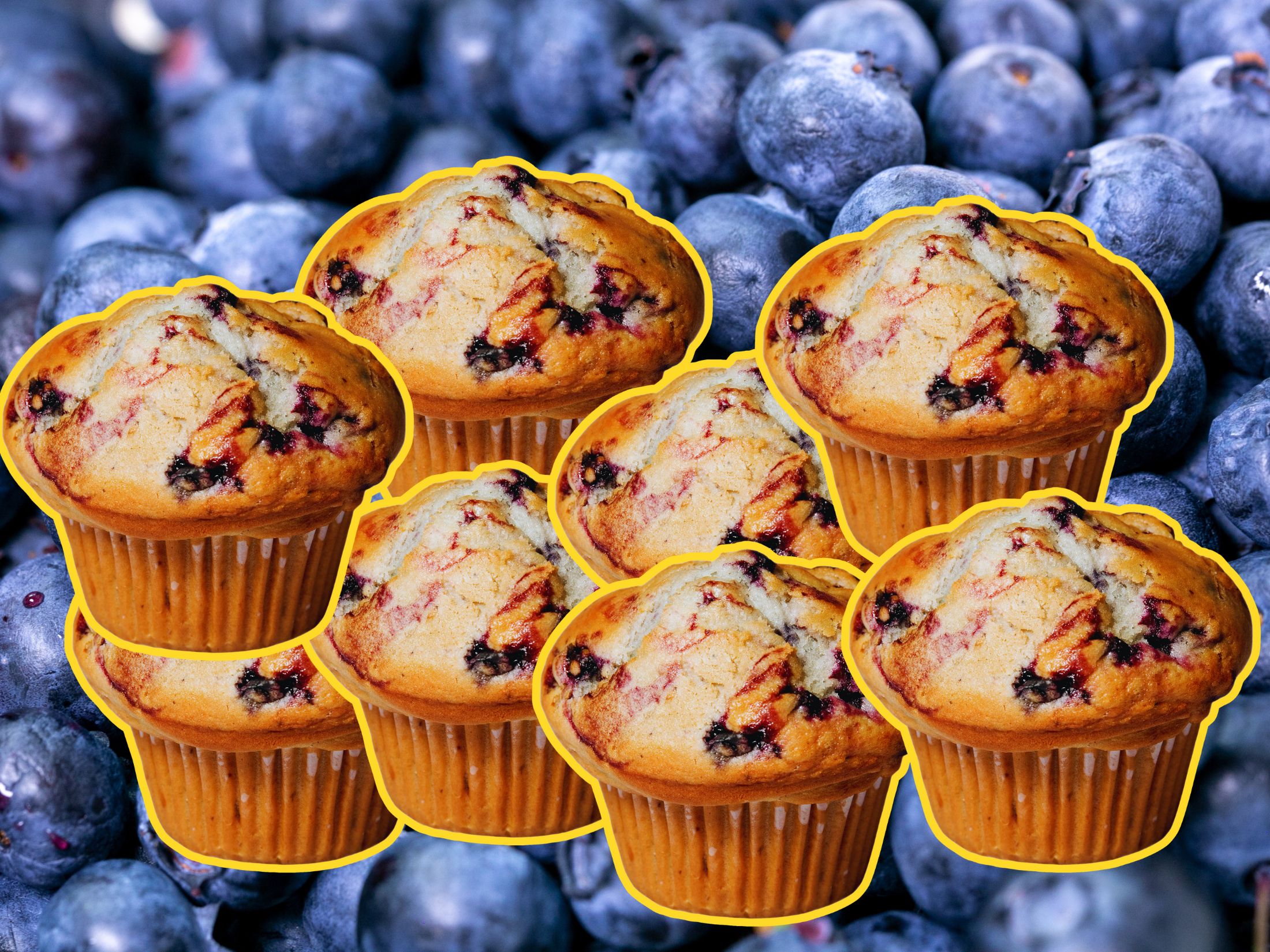 Minimag áfonyás muffin