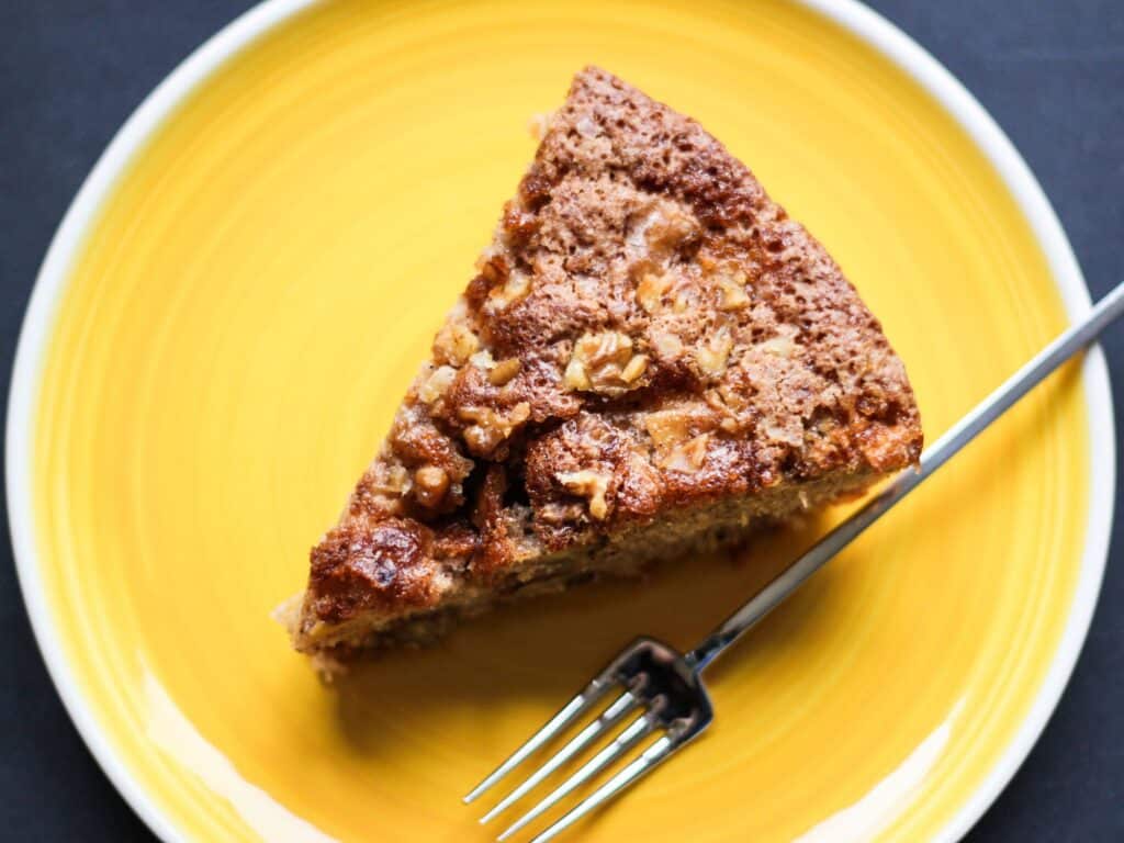 Vegán, gluténmentes almás-diós süti