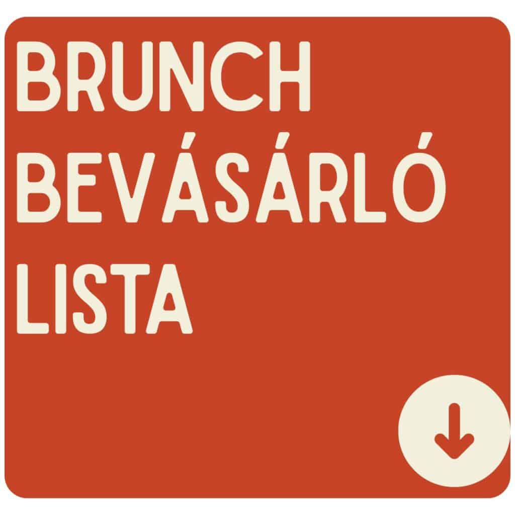 brunch bevásárlóslista