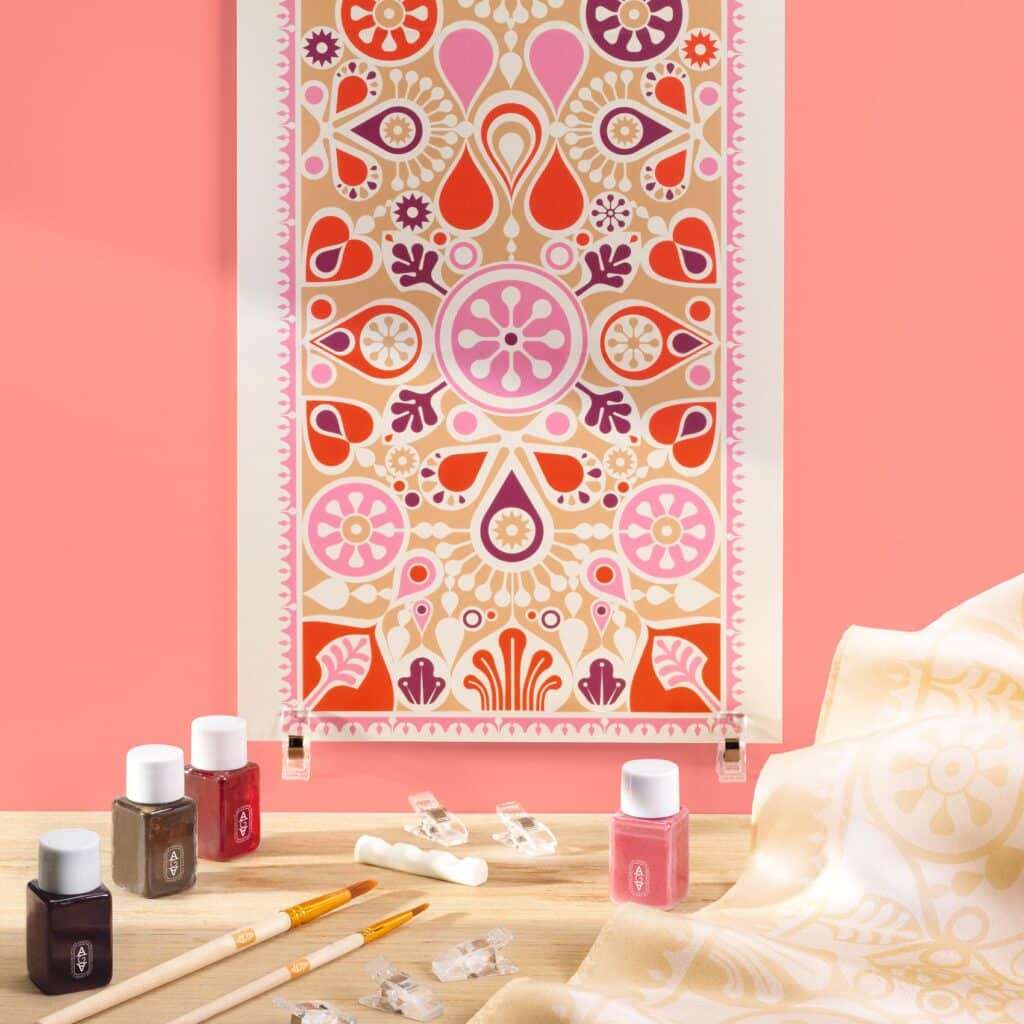 Djeco AGA Művészi készlet | Atelier 11 | Selyemfestés, Mandalák