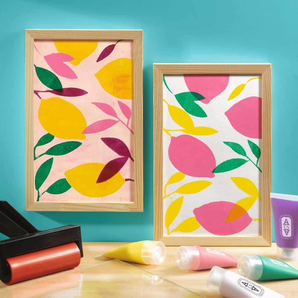 Djeco AGA Művészi készlet | Atelier 46 | Gélnyomtatás, Színtár