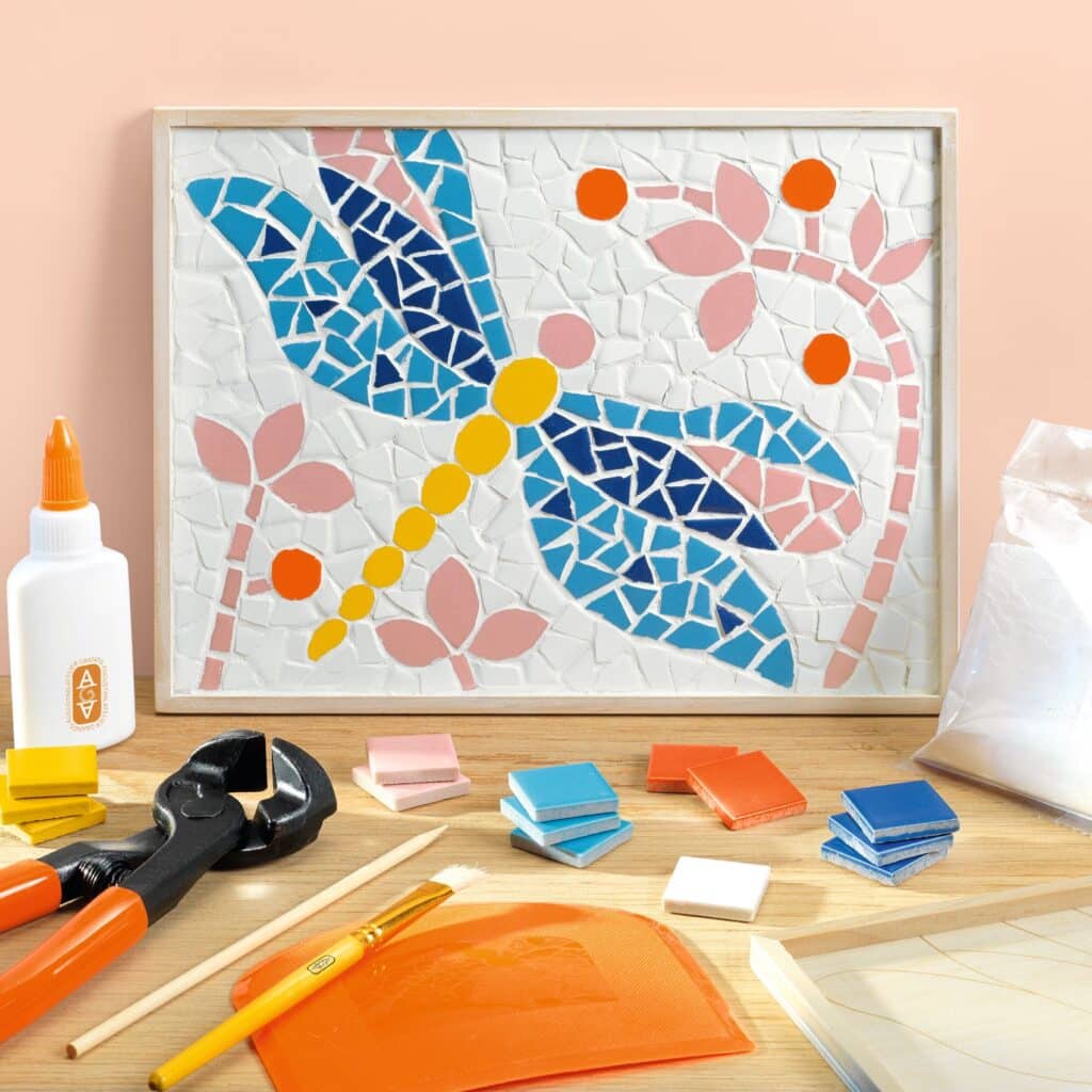 Djeco AGA Művészi készlet | Atelier 72 | Mozaikkép, Szítakötő