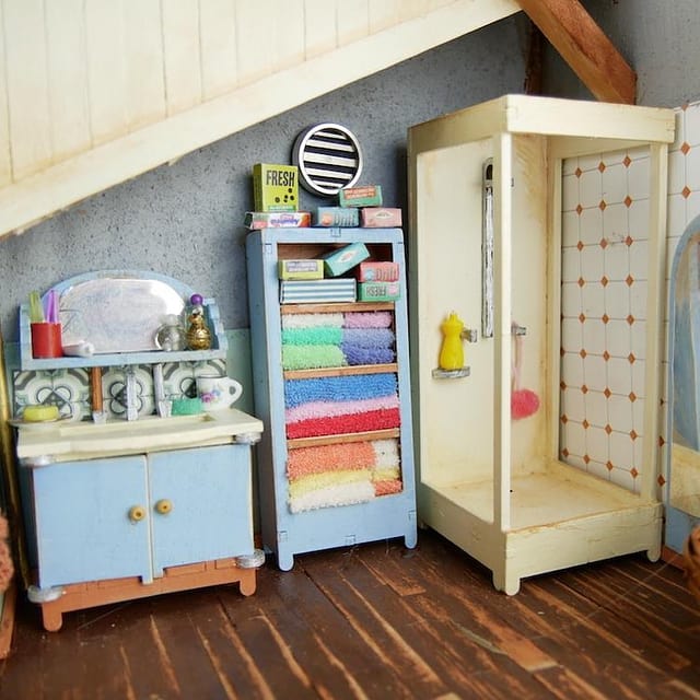 Egértanya | DIY Fürdőszoba bútorkészlet | Babaház kiegészítő