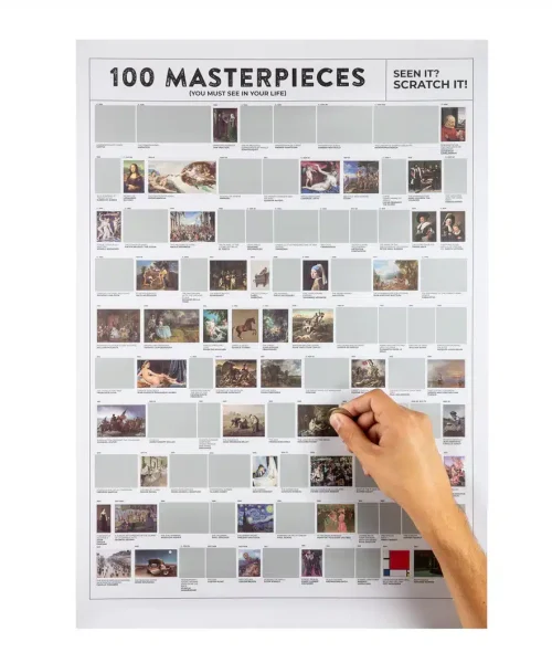 Today is Art Day 100 remekmű kaparós poszter