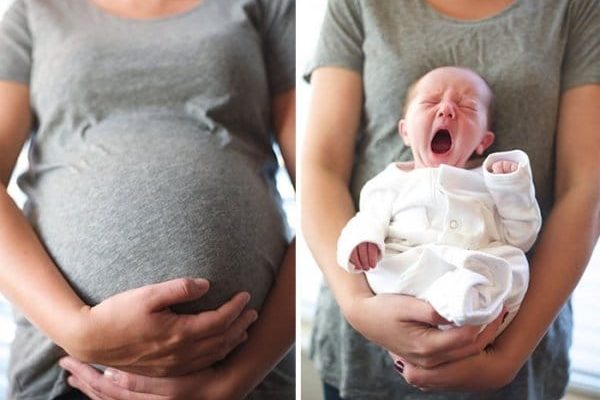 15 csodálatos fotó a baba születése előtt és után