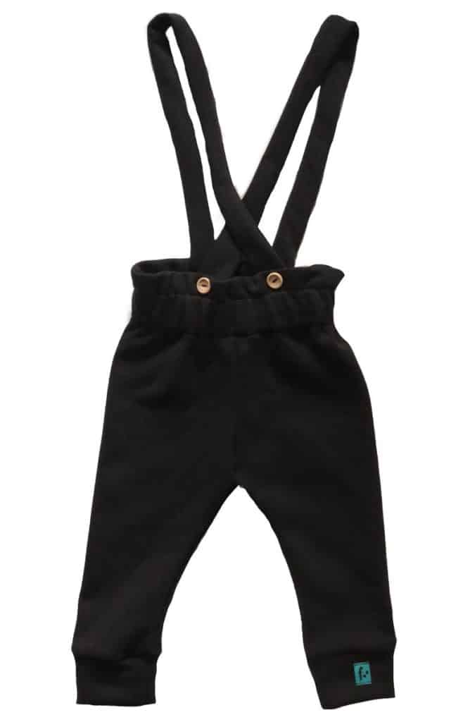 Fekete húzott kantáros nadrág