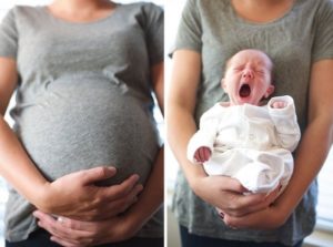 15 csodálatos fotó a baba születése előtt és után