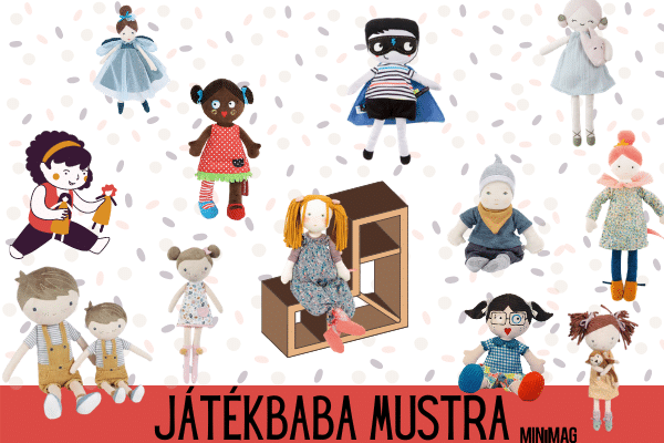 puha, textil játékbabák a Minipiacról