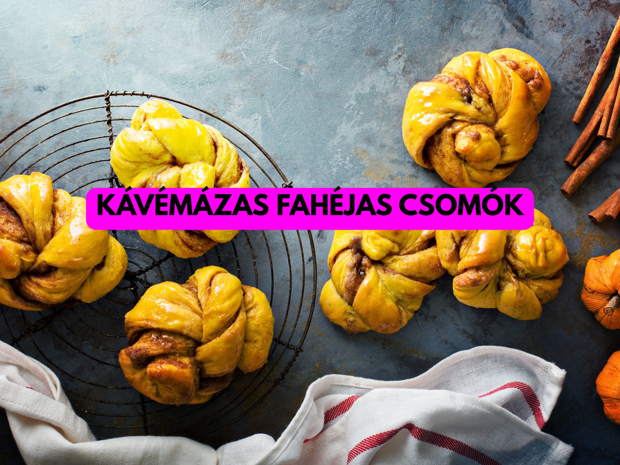 kávémázas fahéjas csomók