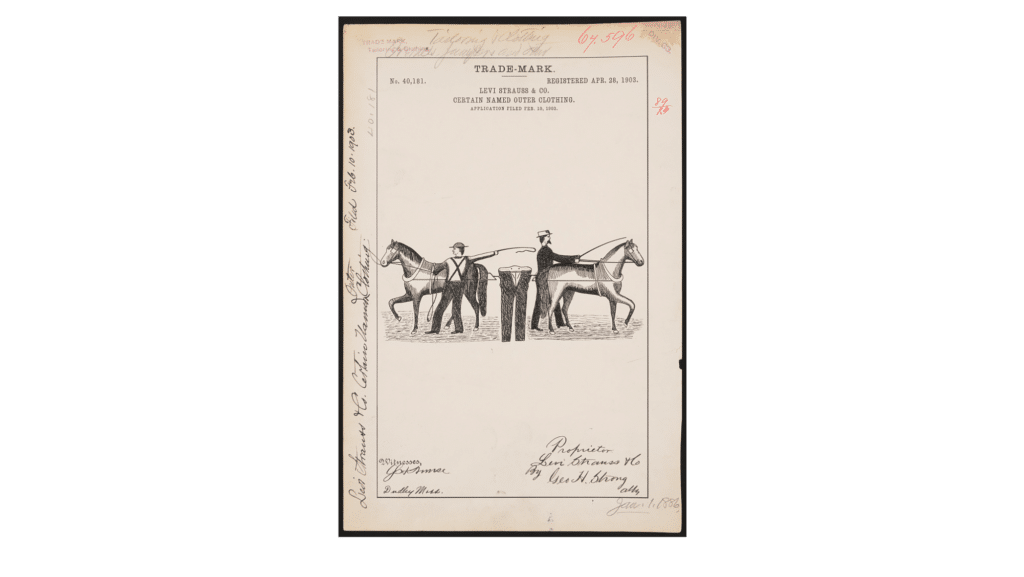 Védjegybejegyzés a Levi Strauss & Co. által