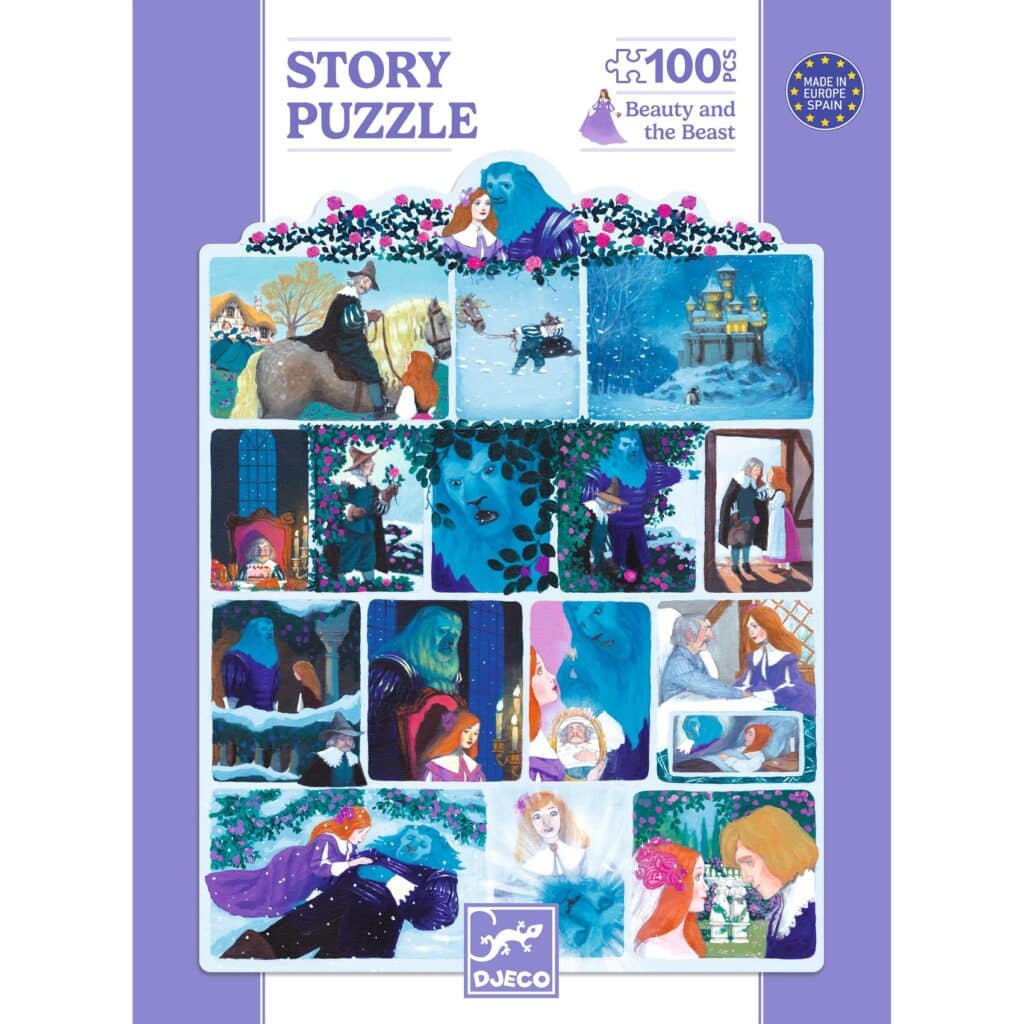 Djeco Mese Puzzle | A szépség és a szörnyeteg, 100 db-os
