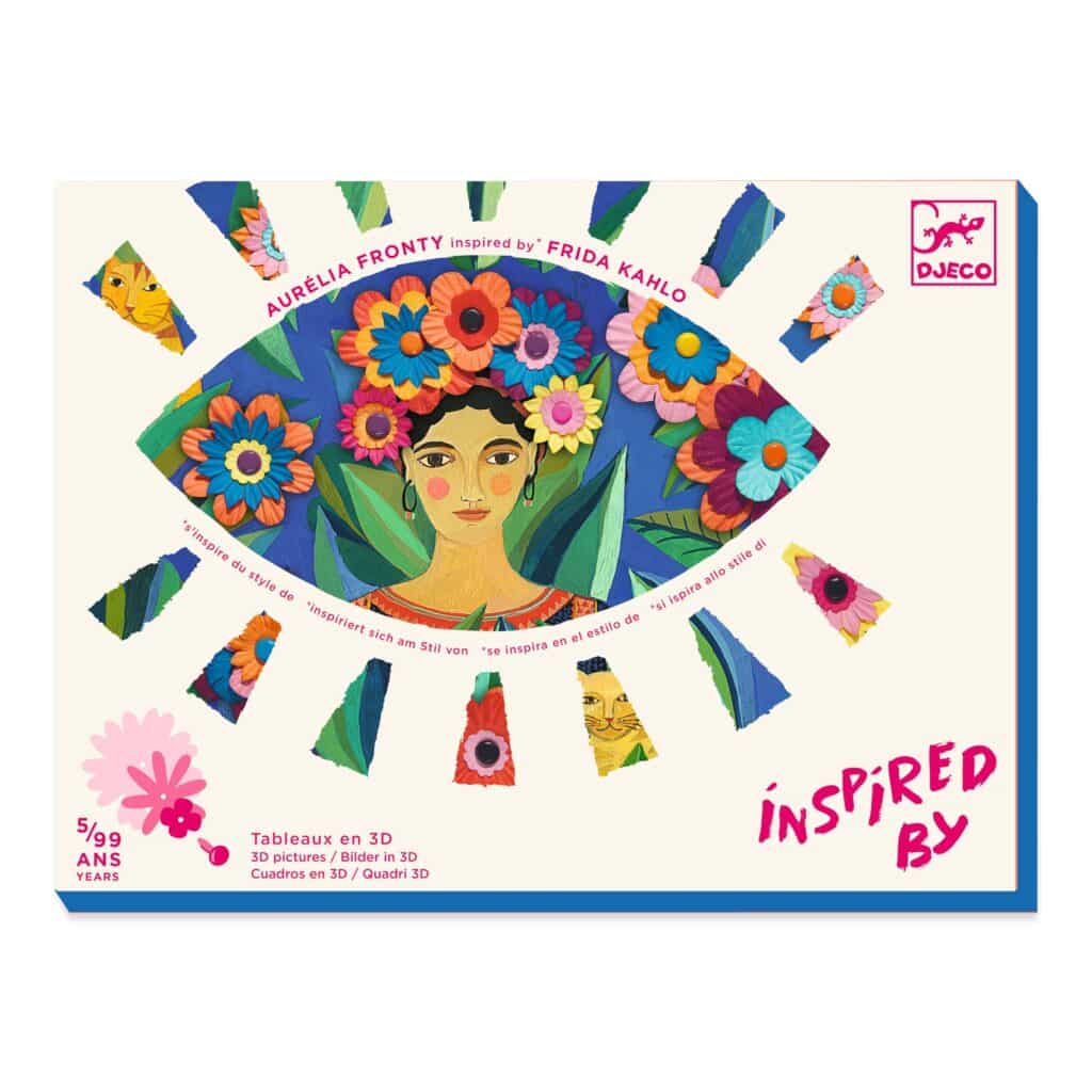 Djeco 3D Papírkészlet – Virágdíszben Coyoacán (Inspired by Frida Kahlo)