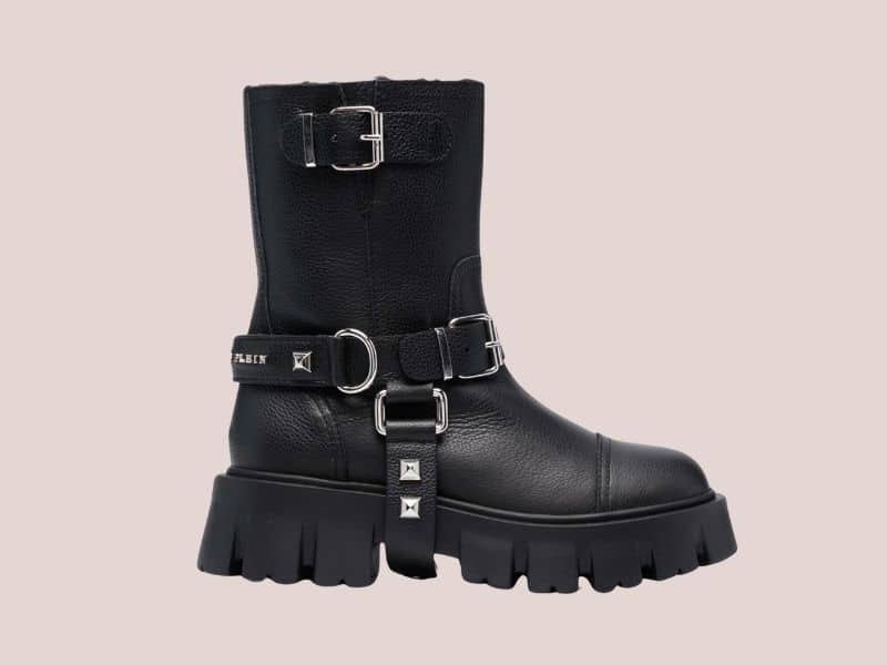 Philipp Plein studded biker boots