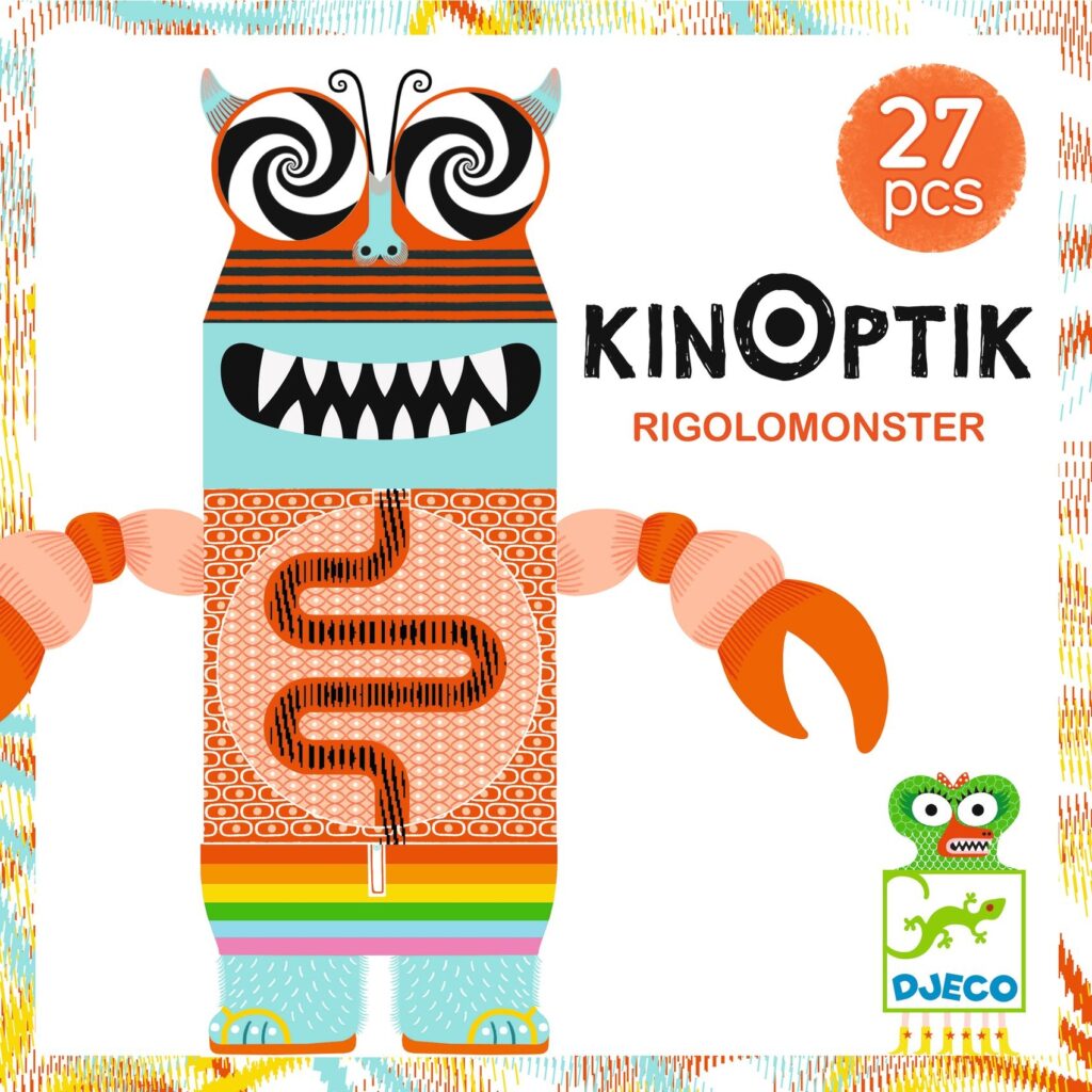 Djeco Optikai puzzle | Kinoptik Vicces szörnyek 27 db-os