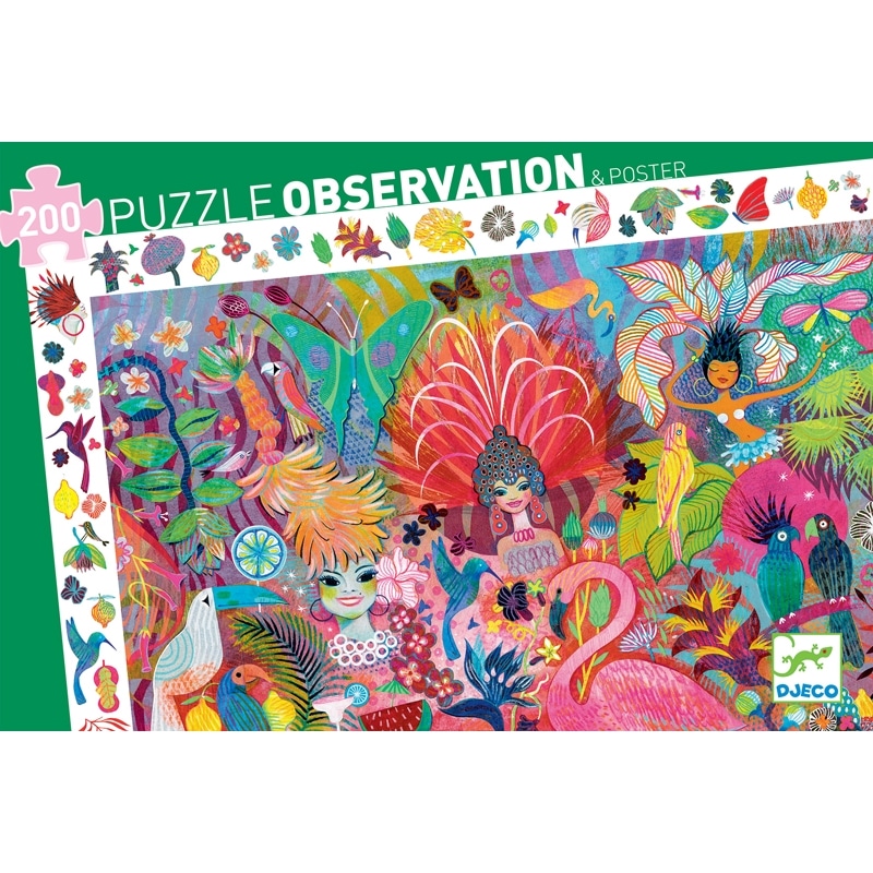 Djeco Megfigyelő puzzle | Riói karnevál, 200 db-os